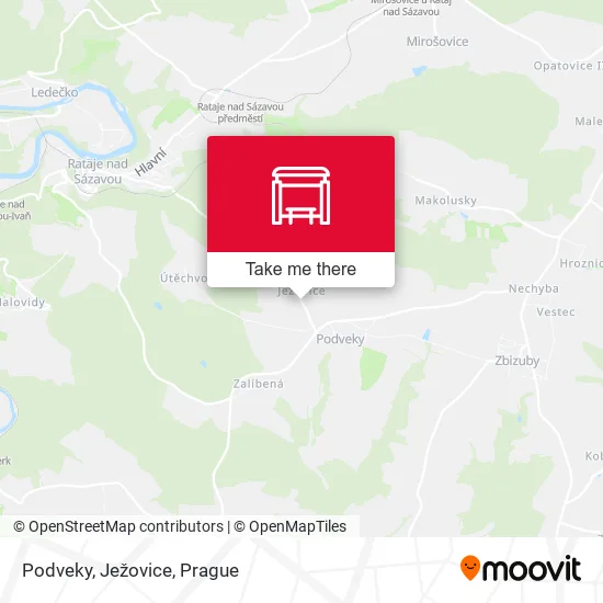 Карта Podveky, Ježovice