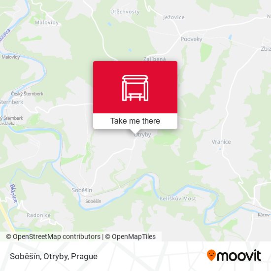 Soběšín, Otryby map