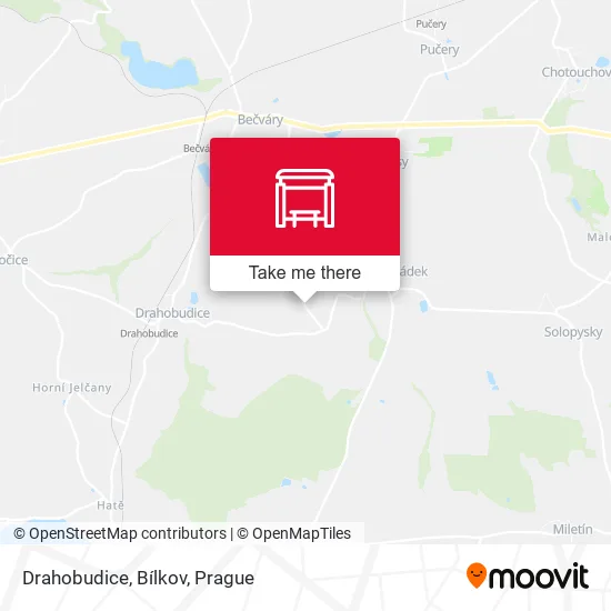 Карта Drahobudice, Bílkov