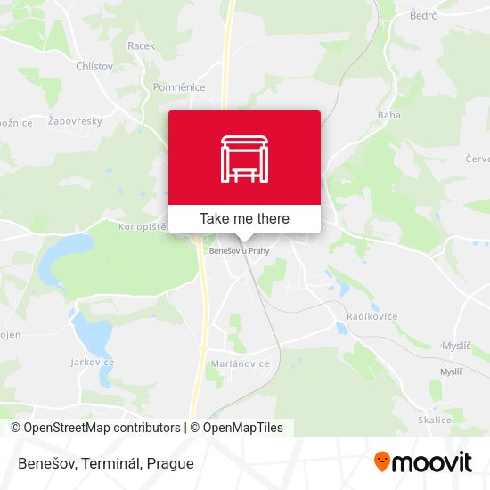 Карта Benešov, Terminál