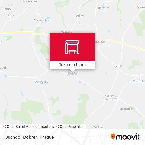 Suchdol, Dobřeň map