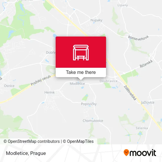 Карта Modletice