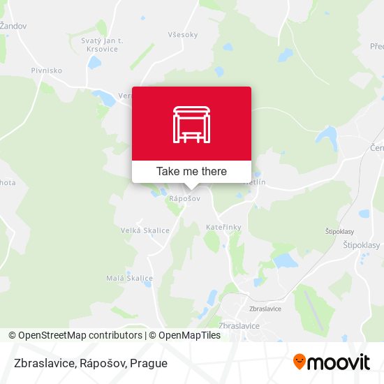 Zbraslavice, Rápošov map
