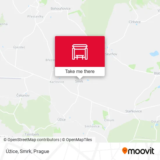 Карта Úžice, Smrk