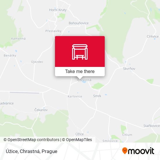 Úžice, Chrastná map