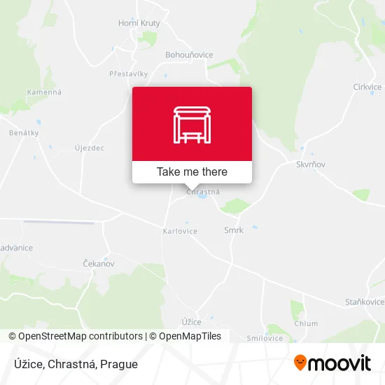 Карта Úžice, Chrastná