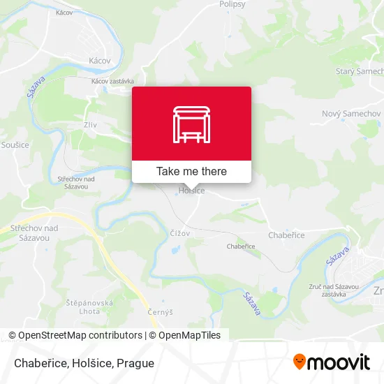 Карта Chabeřice, Holšice