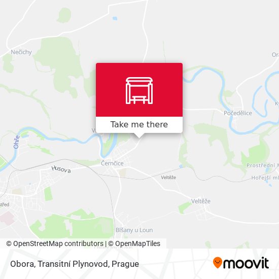Obora, Transitní Plynovod map