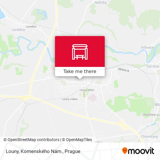 Louny, Komenského Nám. map