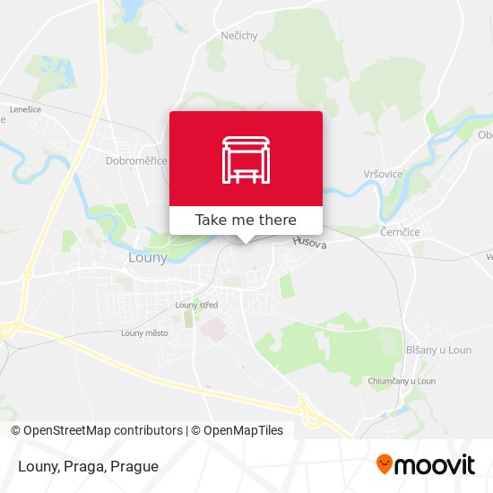 Louny, Praga map