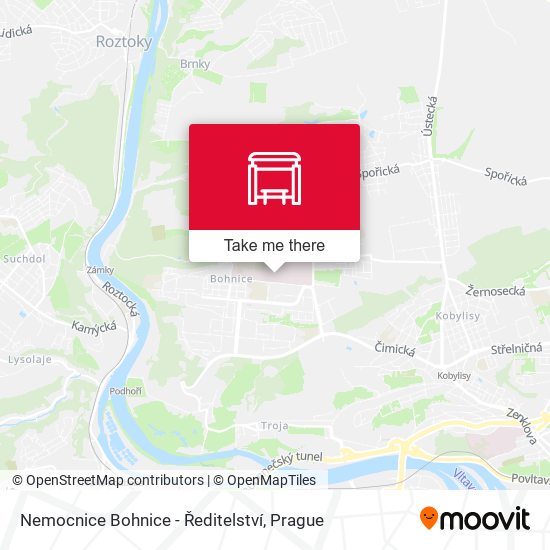 Nemocnice Bohnice - Ředitelství map