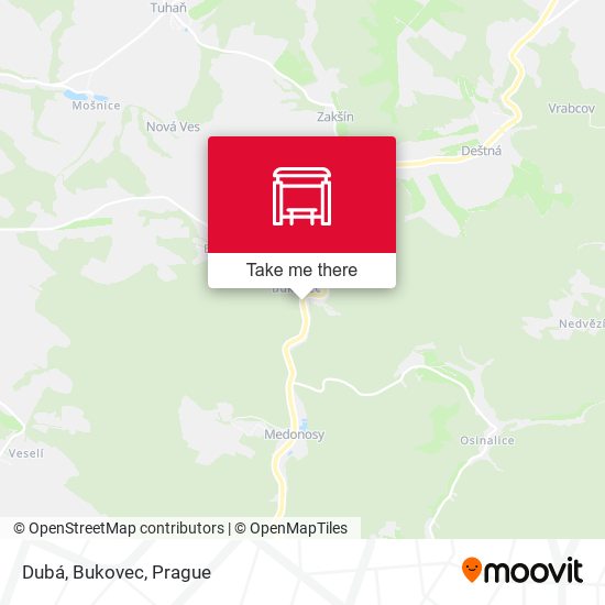 Карта Dubá, Bukovec