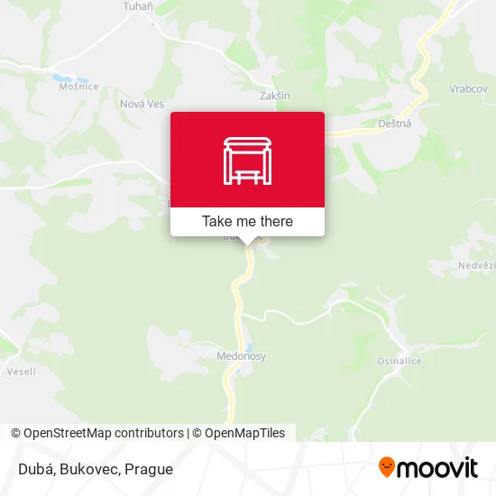Карта Dubá, Bukovec