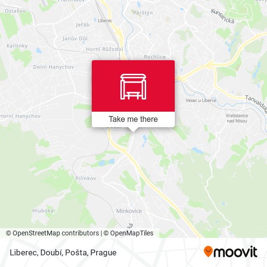 Liberec, Doubí, Pošta map