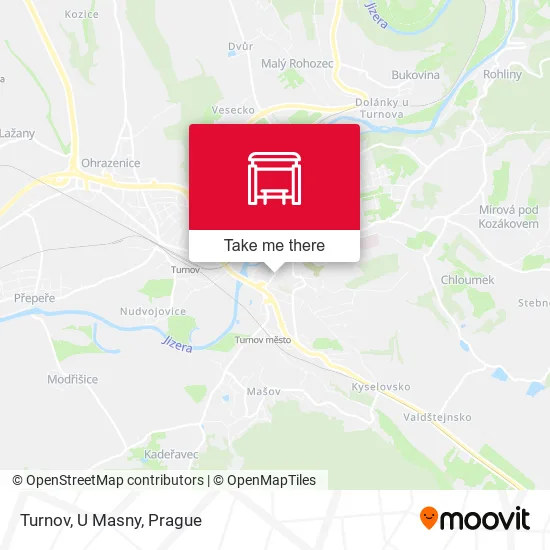 Карта Turnov, U Masny