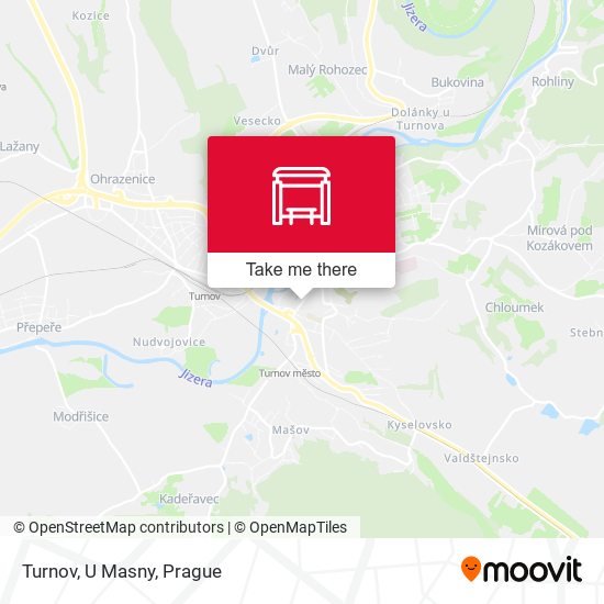 Карта Turnov, U Masny