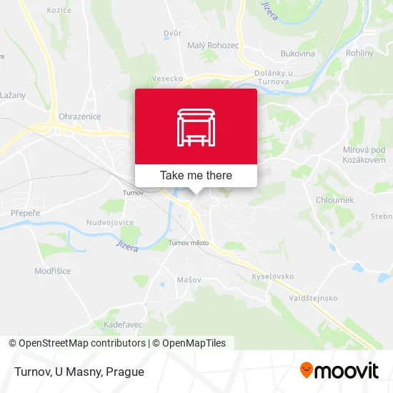 Карта Turnov, U Masny