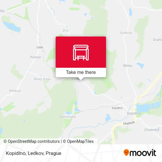Карта Kopidlno, Ledkov