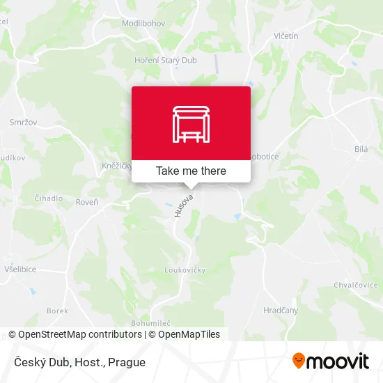 Карта Český Dub, Host.