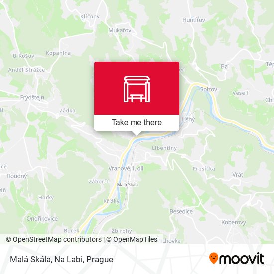 Карта Malá Skála, Na Labi