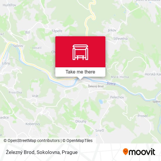 Železný Brod, Sokolovna map