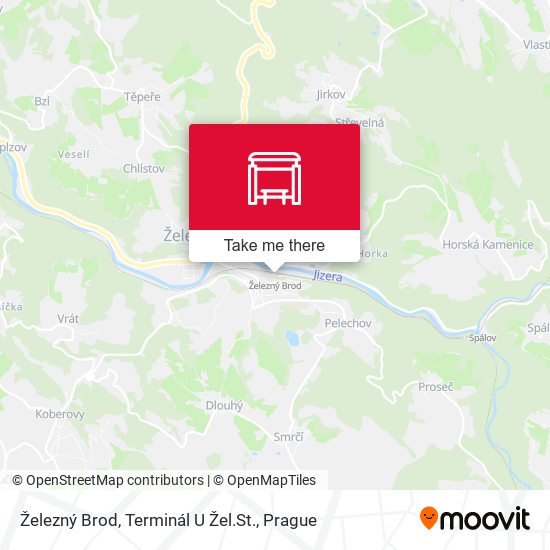 Železný Brod, Terminál U Žel.St. map