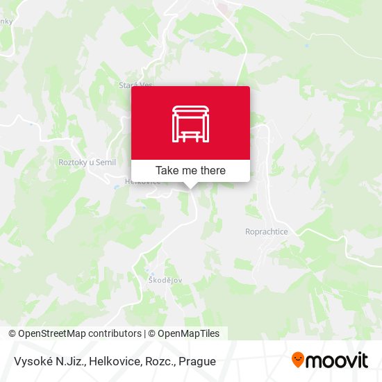 Карта Vysoké N.Jiz., Helkovice, Rozc.