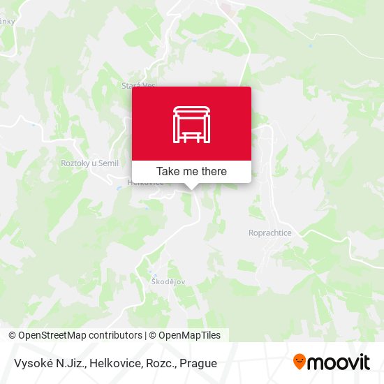 Карта Vysoké N.Jiz., Helkovice, Rozc.