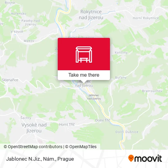 Карта Jablonec N.Jiz., Nám.