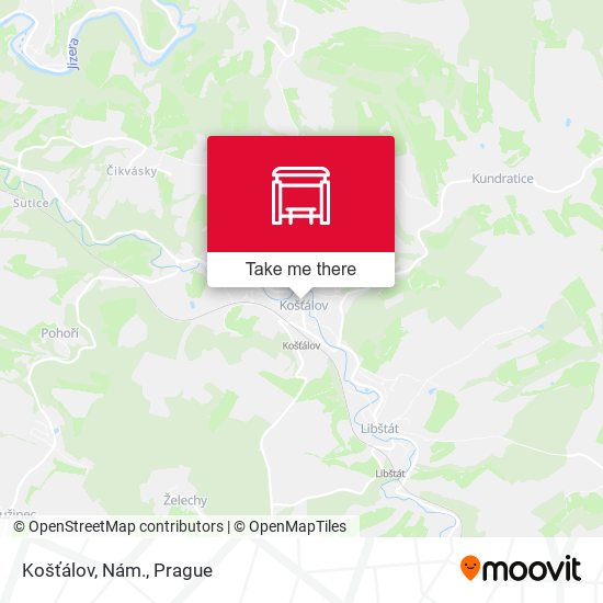 Košťálov, Nám. map