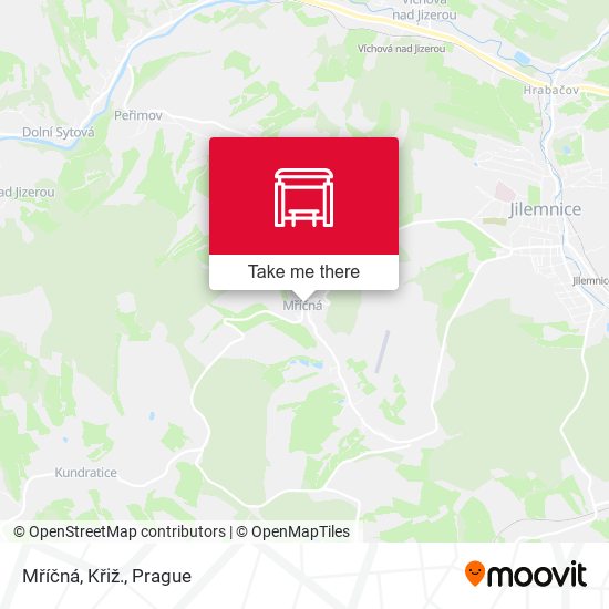 Mříčná, Křiž. map