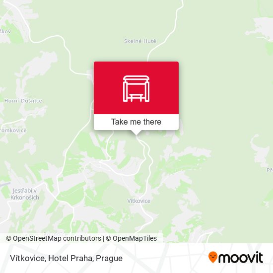 Vítkovice, Hotel Praha map