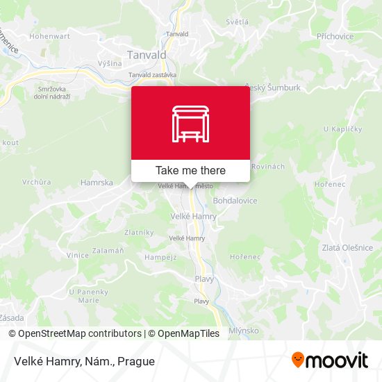 Velké Hamry, Nám. map