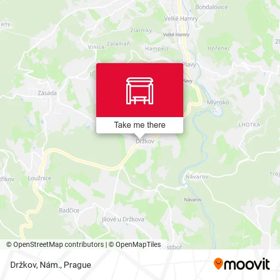 Карта Držkov, Nám.