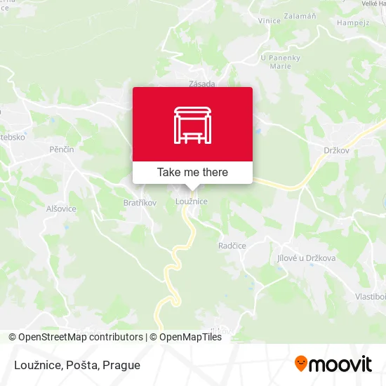 Карта Loužnice, Pošta