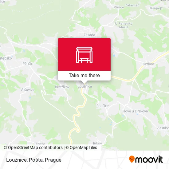 Карта Loužnice, Pošta