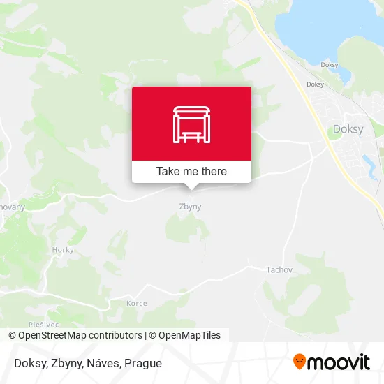 Карта Doksy, Zbyny, Náves