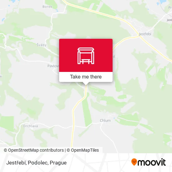 Карта Jestřebí, Podolec