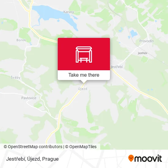 Карта Jestřebí, Újezd