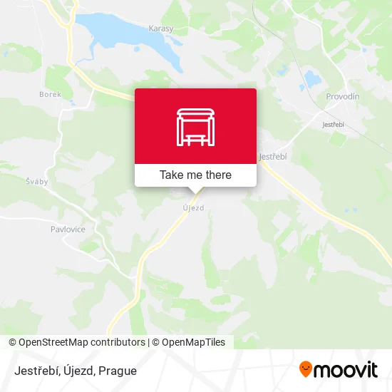 Карта Jestřebí, Újezd