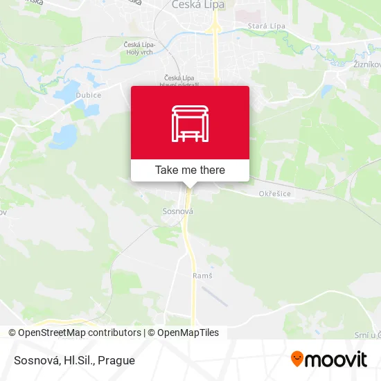 Карта Sosnová, Hl.Sil.