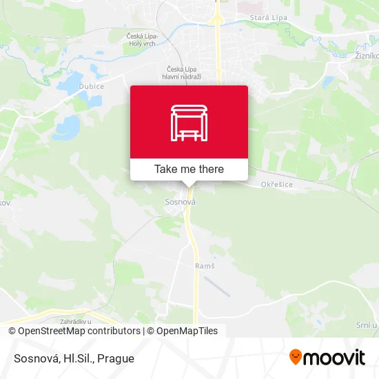 Карта Sosnová, Hl.Sil.