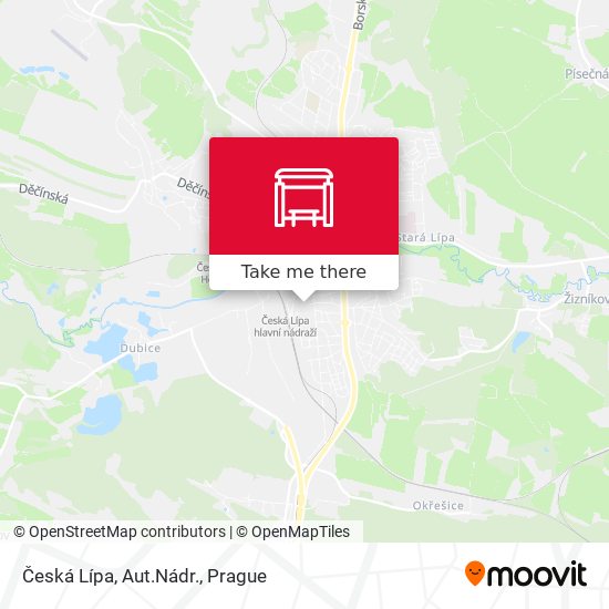Česká Lípa, Aut.Nádr. map