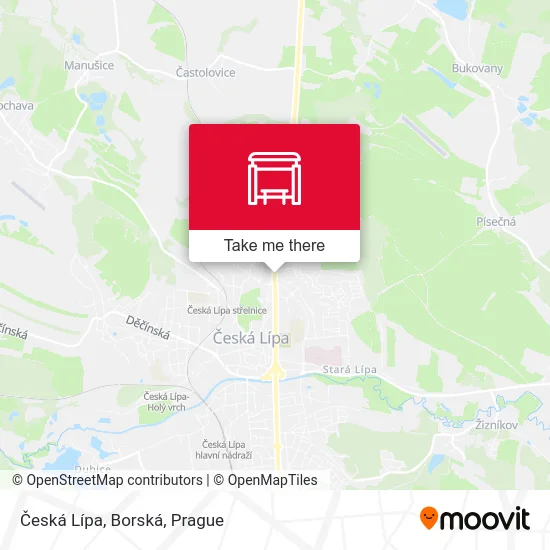 Карта Česká Lípa, Borská