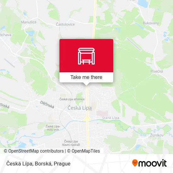 Карта Česká Lípa, Borská