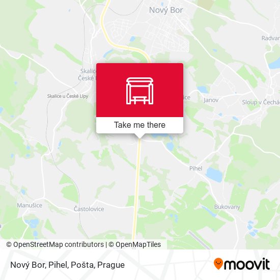 Nový Bor, Pihel, Pošta map
