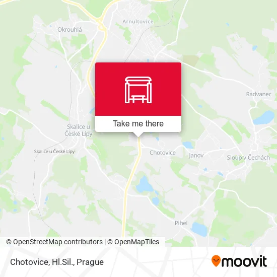 Карта Chotovice, Hl.Sil.