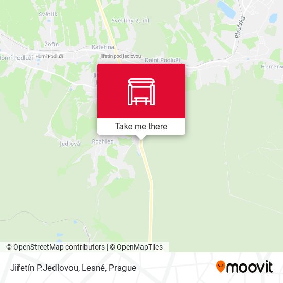 Jiřetín P.Jedlovou, Lesné map