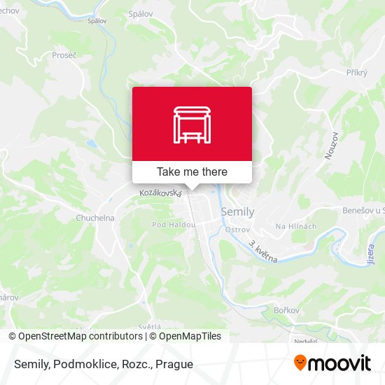 Semily, Podmoklice, Rozc. map