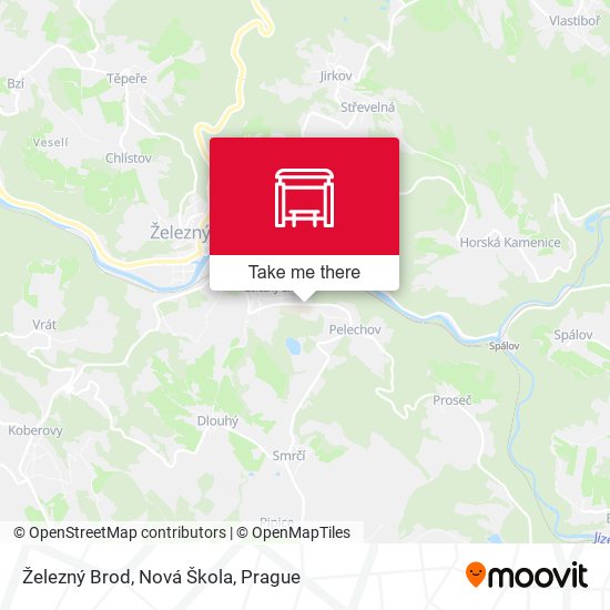 Železný Brod, Nová Škola map
